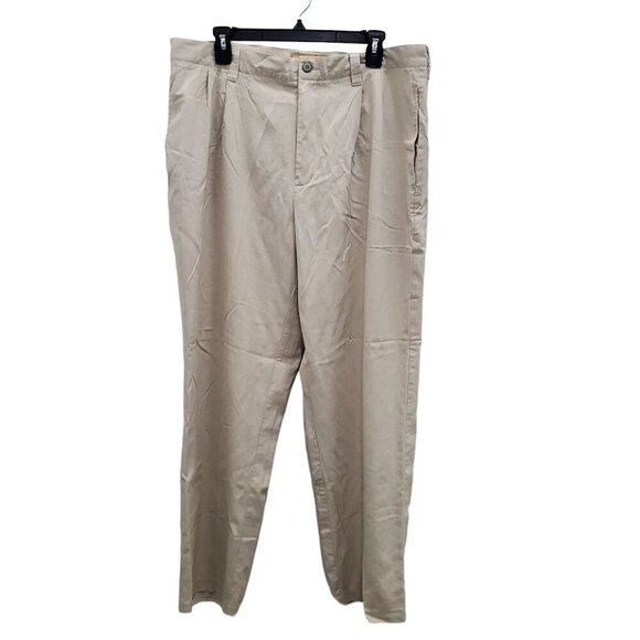 Jamaica Jaxx Men's Light Beige Silk Blend Pleated Dress Pants Trouser Size 38x32 - Picture 1 of 9
